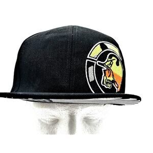 Skateboarder Motocross Trucker Hat Adjust Black Extreme Sports NWOT